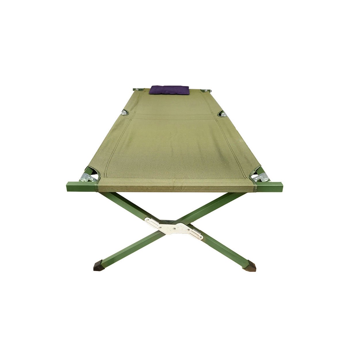 Pat pliabil de campanie, camping verde olive 190x66x42 cm Breckner Germany